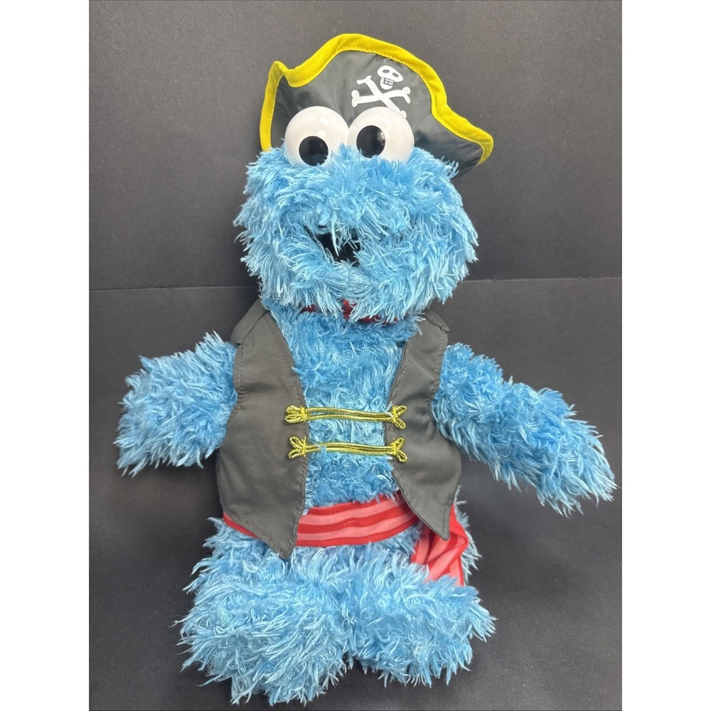 SESAME STREET PIRATE COOKIE MONSTER Plush‎ SeaWorld Bush Gardens